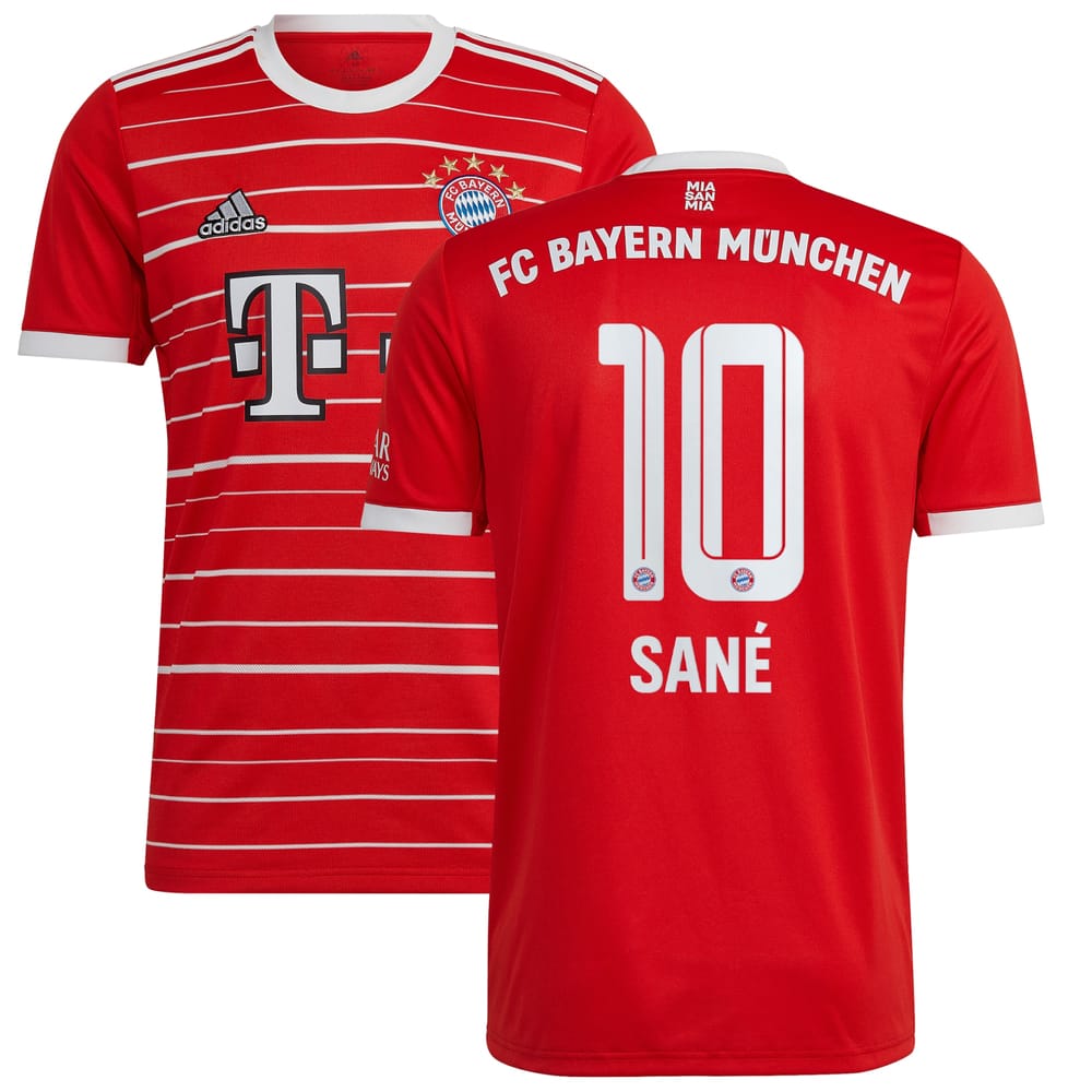 Bayern Munich Home Red Jersey Shirt 2022-23 player Leroy Sané printing for Men